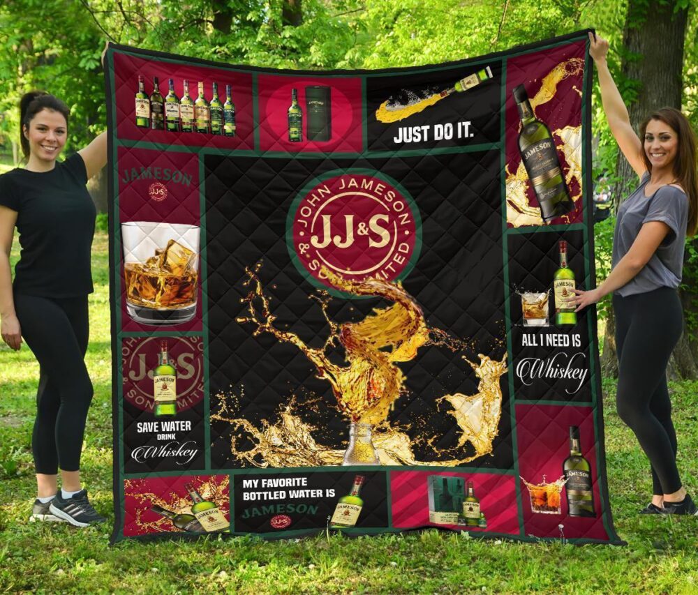 Jameson Irish Quilt Blanket All I Need Is Whisky Gift Idea