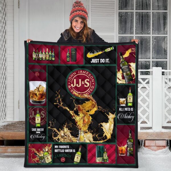 jameson irish quilt blanket all i need is whisky gift idea ywvdn