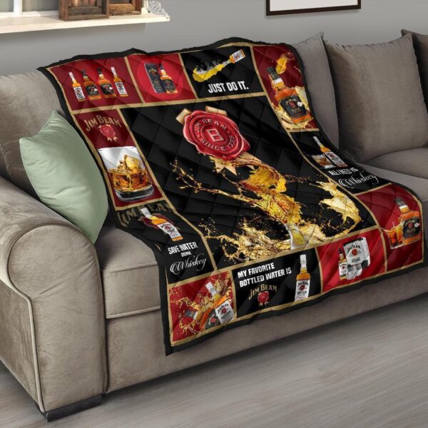 jim beam quilt blanket all i need is whisky gift idea guurp