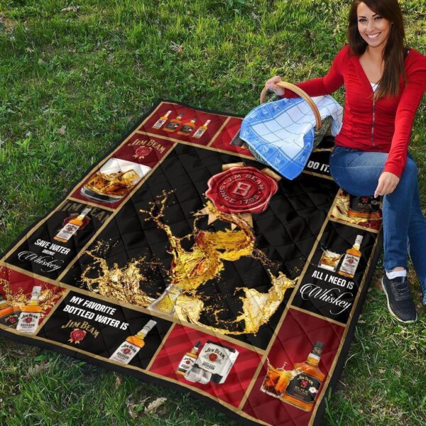 jim beam quilt blanket all i need is whisky gift idea kgjyb