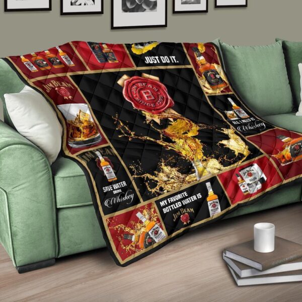 jim beam quilt blanket all i need is whisky gift idea ratsz