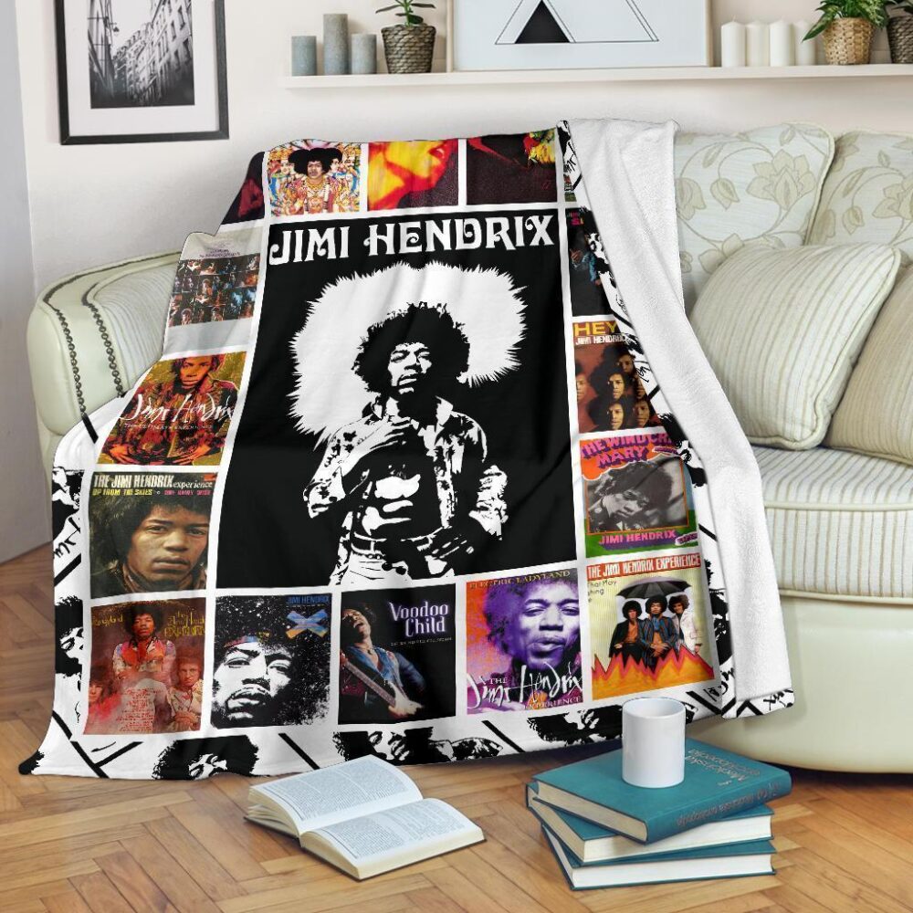 Jimi Hendrix Fleece Blanket Gift For Music Fan