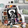 jimi hendrix fleece blanket gift for music fan kbzm6