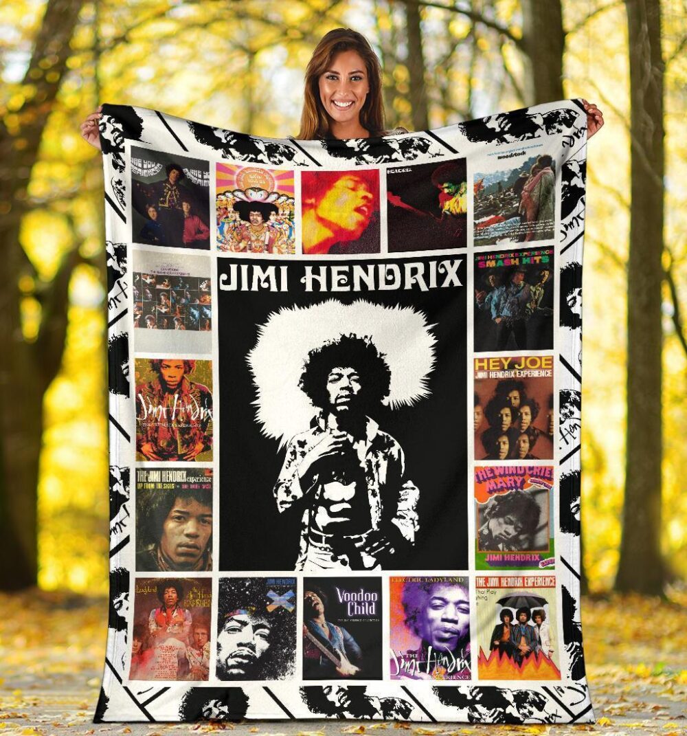 Jimi Hendrix Fleece Blanket Gift For Music Fan