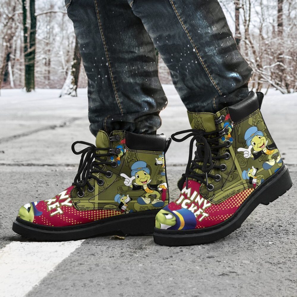 Jiminy Cricket All Season Boots | Casual Shoes | Vegan Leather Custom Boot Shoes TB125