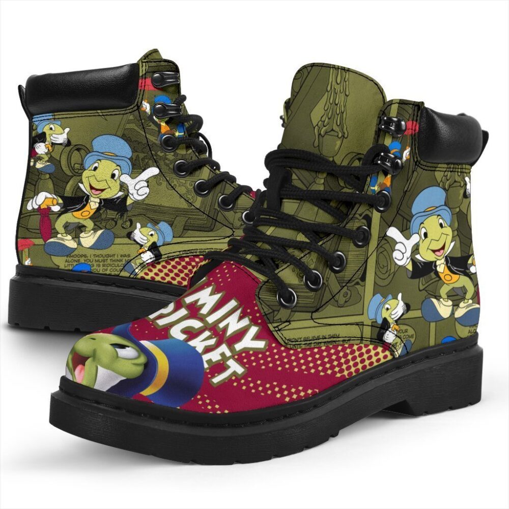 Jiminy Cricket All Season Boots | Casual Shoes | Vegan Leather Custom Boot Shoes TB125