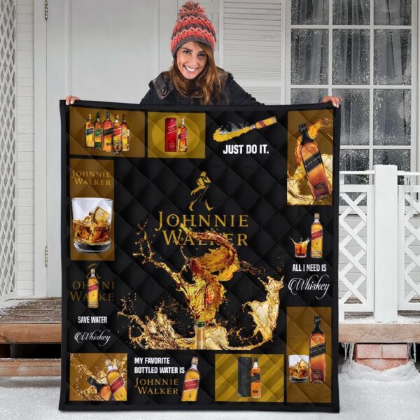 johnnie walker quilt blanket all i need is whisky gift idea 6144q