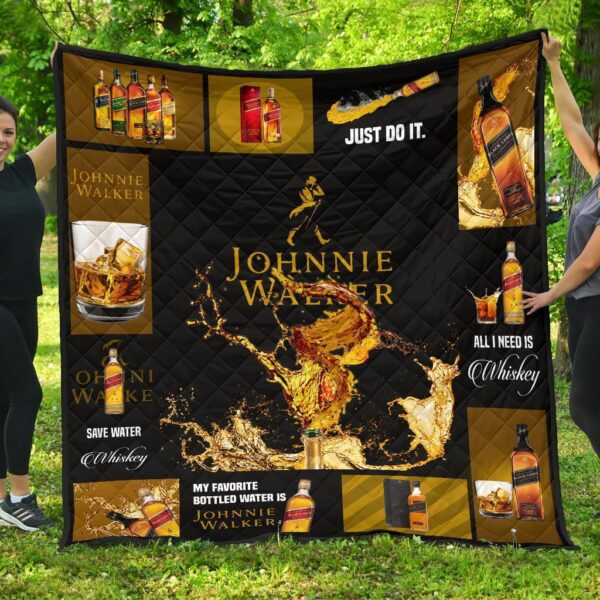 johnnie walker quilt blanket all i need is whisky gift idea fskf5