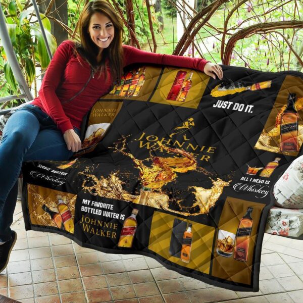 johnnie walker quilt blanket all i need is whisky gift idea iczy8