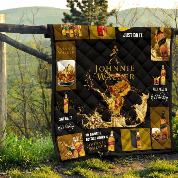 johnnie walker quilt blanket all i need is whisky gift idea mzzd3