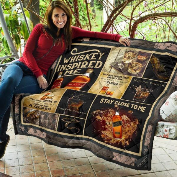 johnnie walker quilt blanket whiskey inspired me funny gift jhpx5