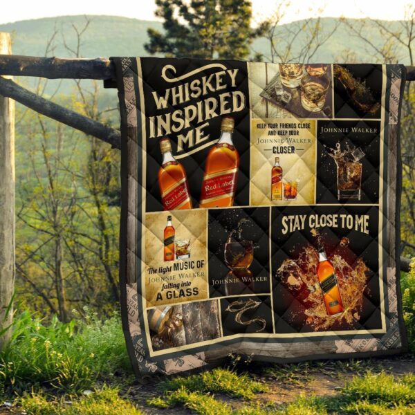 johnnie walker quilt blanket whiskey inspired me funny gift nv5a0