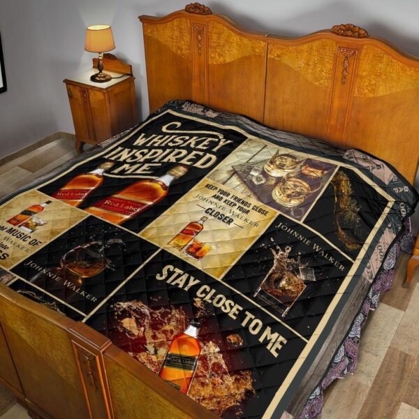 johnnie walker quilt blanket whiskey inspired me funny gift osxau