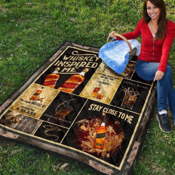 johnnie walker quilt blanket whiskey inspired me funny gift qtwll