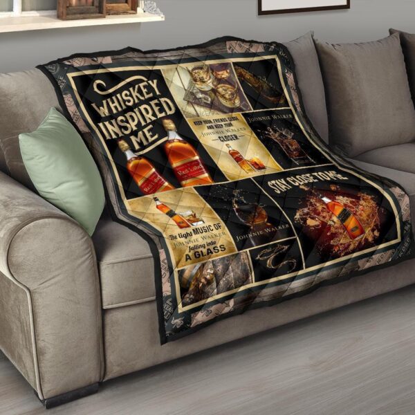 johnnie walker quilt blanket whiskey inspired me funny gift seeje