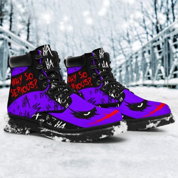 joker boots why so serious all season boots casual shoes vegan leather custom boot shoes tb126 rsxjo