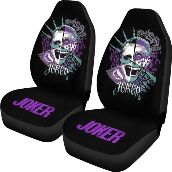 joker skull car seat covers suicide squad movie fan gift 55xyr