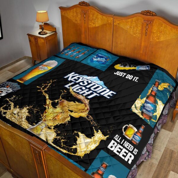 keystone light quilt blanket all i need is beer gift idea uqggf