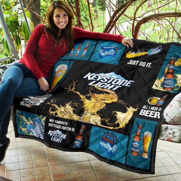 keystone light quilt blanket all i need is beer gift idea yyxzy