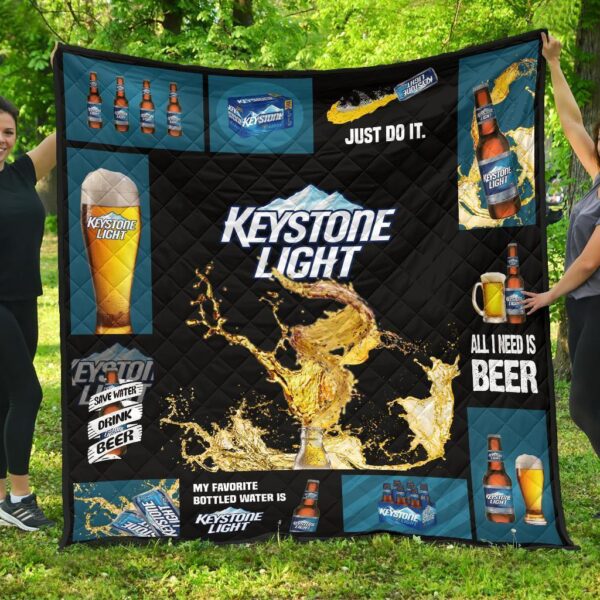 keystone light quilt blanket all i need is beer gift idea zanzu