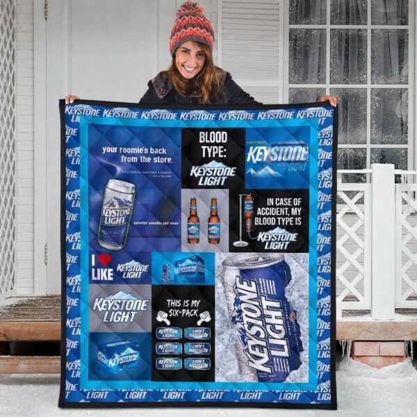 keystone light quilt blanket funny gift for beer lover gn8eh