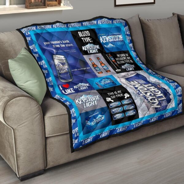 keystone light quilt blanket funny gift for beer lover hkbpb