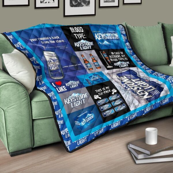 keystone light quilt blanket funny gift for beer lover qfoob