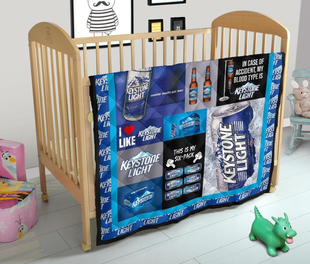 Keystone Light Quilt Blanket Funny Gift For Beer Lover