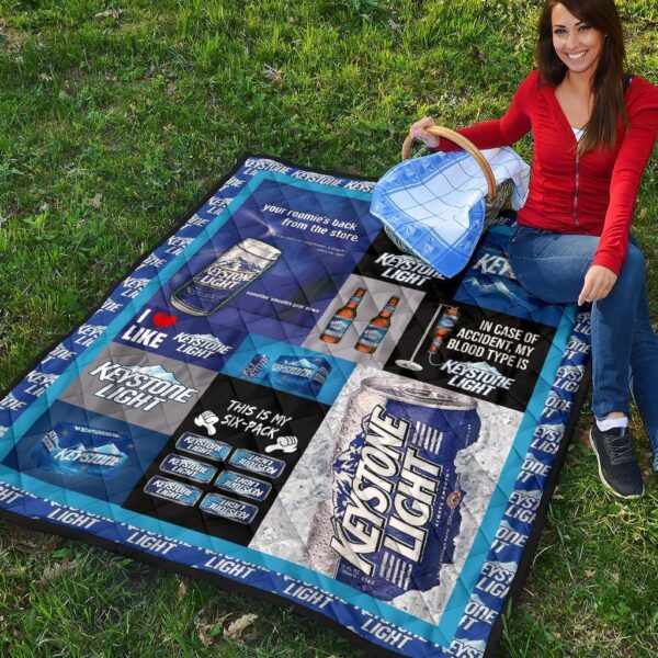 keystone light quilt blanket funny gift for beer lover sgslz