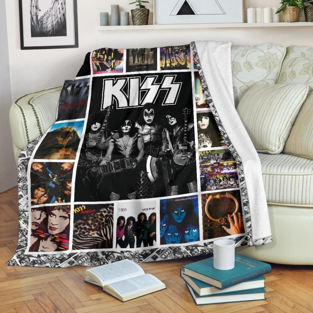 Kiss Fleece Blanket For Rock Fan Music