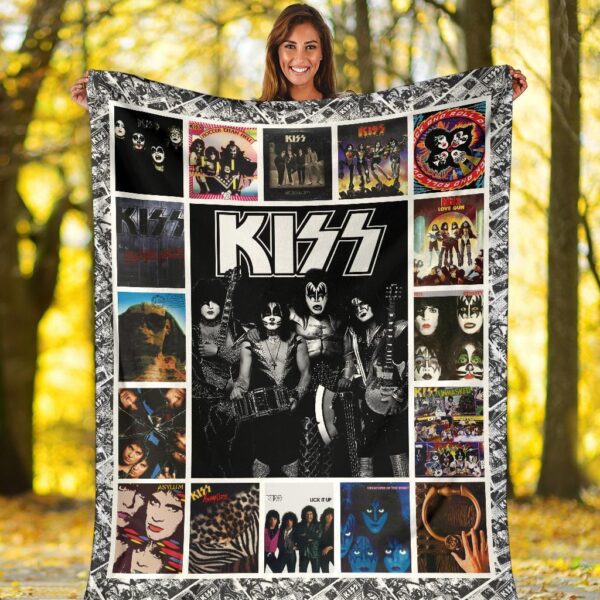 kiss fleece blanket for rock fan music z4u19