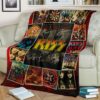 kiss rock band fleece blanket signatures fan gift idea z3f71