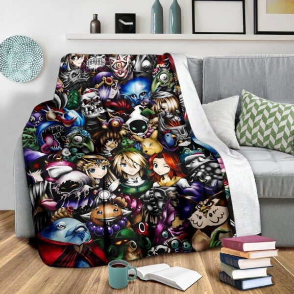 legend of zelda characters fleece blanket gamer fan gift mwszu