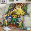legend of zelda fleece blanket stain glasses style bedding decor gift ek6gt