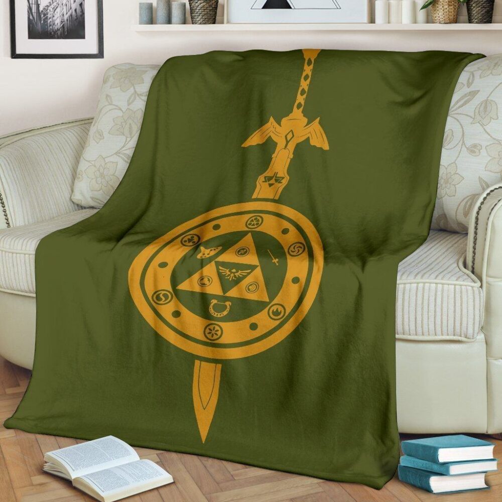 Legend Of Zelda Fleece Blanket Sword And Shield