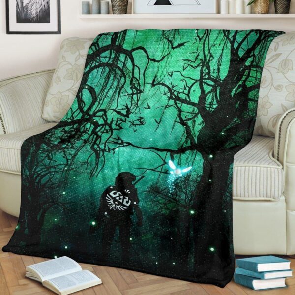 legend of zelda into forest fleece blanket bedding decor gift jjh7f