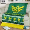 legend of zelda sign green ugly christmas custom blanket home decor ivpu9