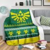 legend of zelda sign green ugly christmas custom blanket home decor na47o