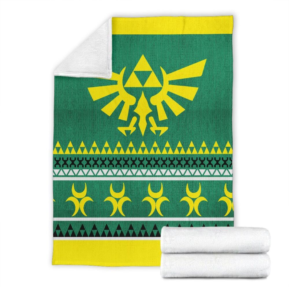 Legend Of Zelda Sign Green Ugly Christmas Custom Blanket Home Decor