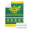 legend of zelda sign green ugly christmas custom blanket home decor uq4uz