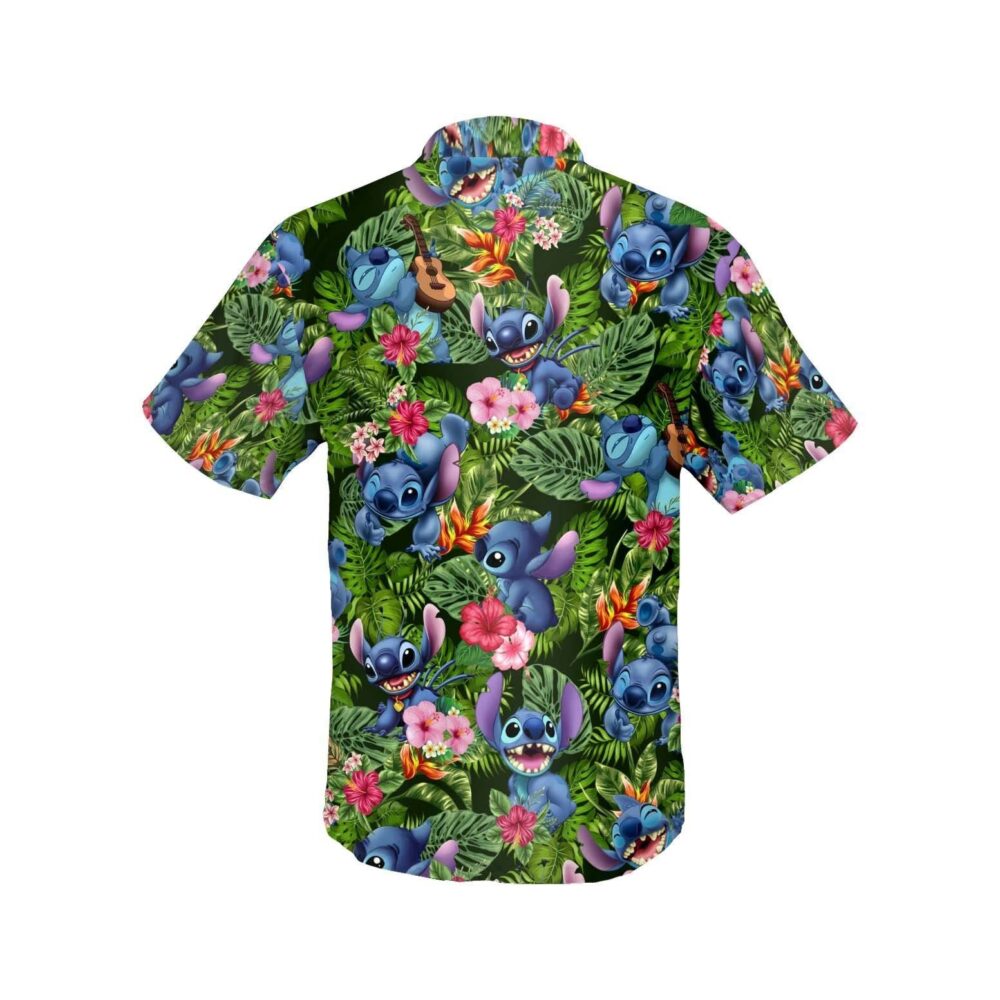 Lilo & Stitch Custom Tropical Custom Button Up Hawaiian Shirt