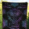 live love laugh elephant quilt blanket gift for yoga and elephant vbvco