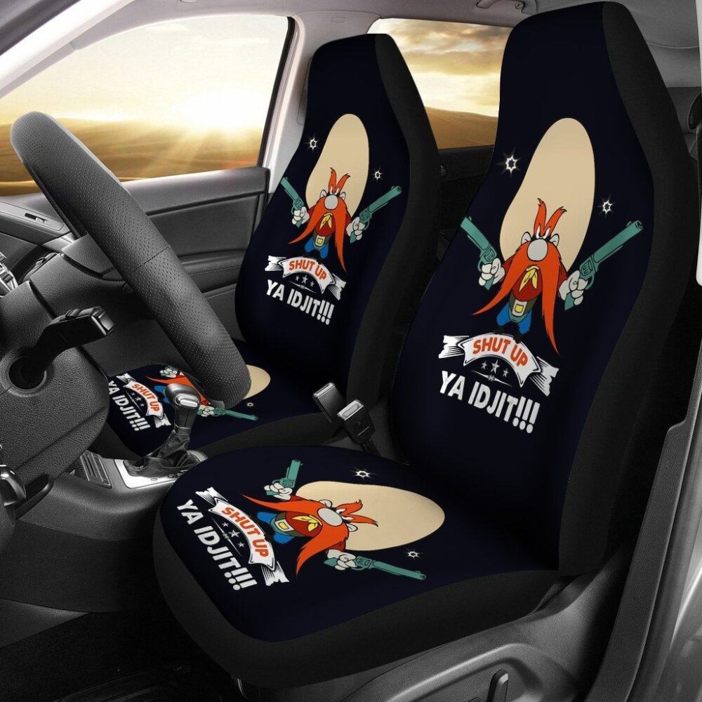 Looney Tunes Car Seat Covers | Yosemite Sam Car Seat Cover Looney Shut Up