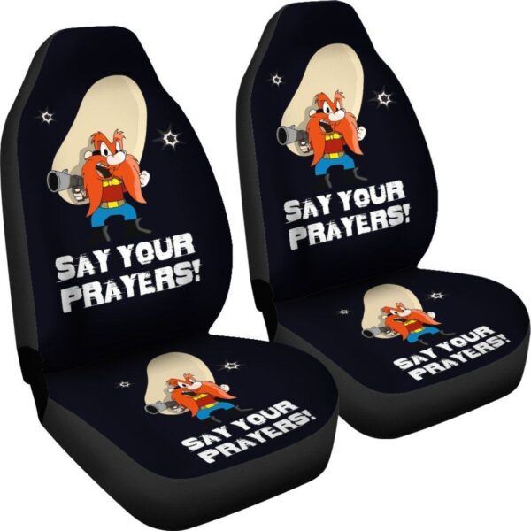 looney tunes car seat covers yosemite sam car seat covers looney say your prayer hand with gun fan gift rsyah