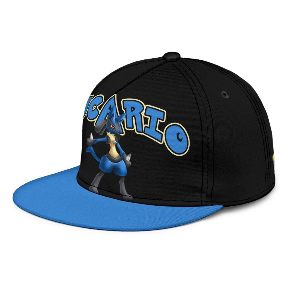 Lucario Snapback Hat Anime Fan Gift Idea