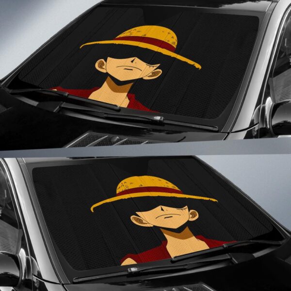 luffy one piece anime dark car sun shade gift ideas v2ben