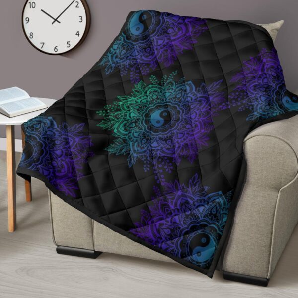 mandala yin and yang quilt blanket for yoga lover md8w5