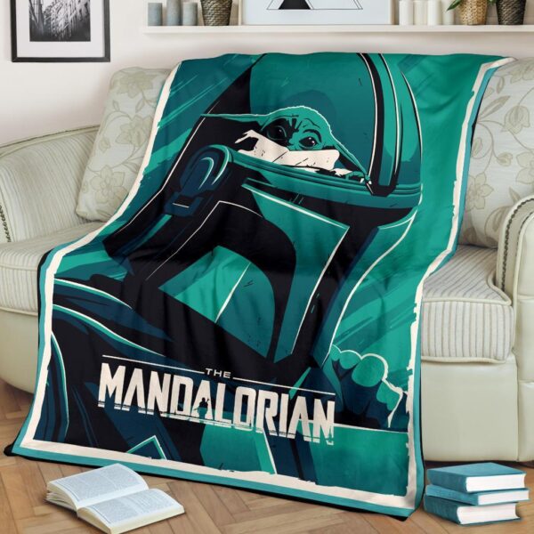 mandalorian fleece blanket funny baby yoda bounty hunter 9l7wt