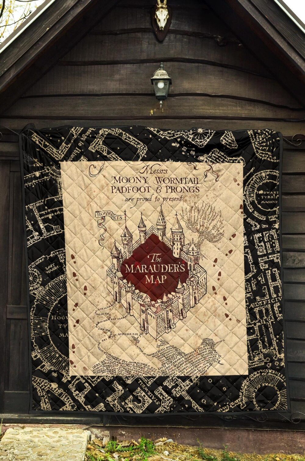 Marauders Map Quilt Blanket For Harry Potter Fan Gift