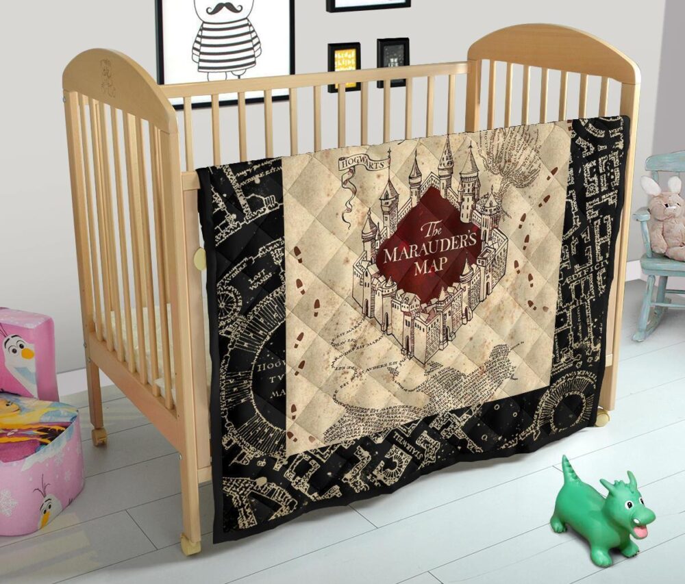 Marauders Map Quilt Blanket For Harry Potter Fan Gift